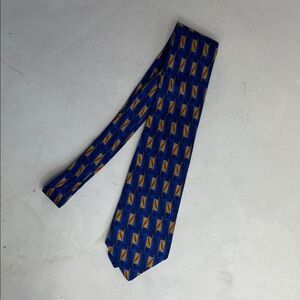 Robert Talbott Blue and Yellow Geometric Silk Tie